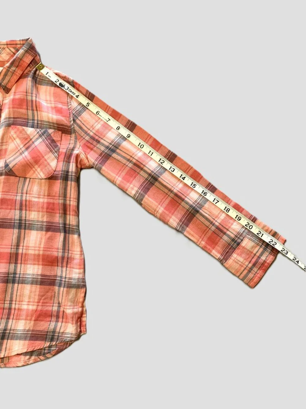 Justice Girls Long Sleeves Plaid Shirt Button Down Embroidered Size 8